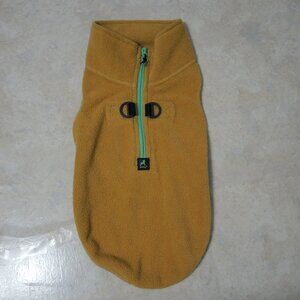 Gooby 1/2 Zip Fleece Dog Jacket Mustard Color Pullover Sweater Vest Size Medium